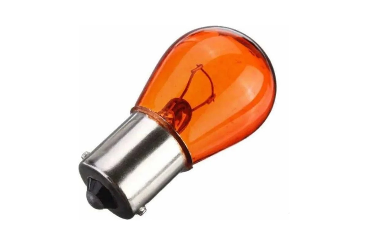 Лампа накаливания PY21W (DAU15s) 12V (Желтая)
