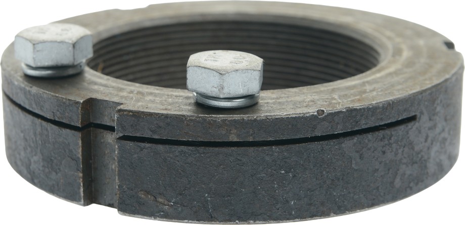 Гайка КАМАЗ-ЕВРО крепления оси балансира с 2-мя болтами в сборе(м80х2) КМД К53205-2918169