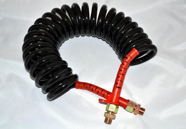 Шланг пневматический витой М16 L=4.5 (красный) WABKO