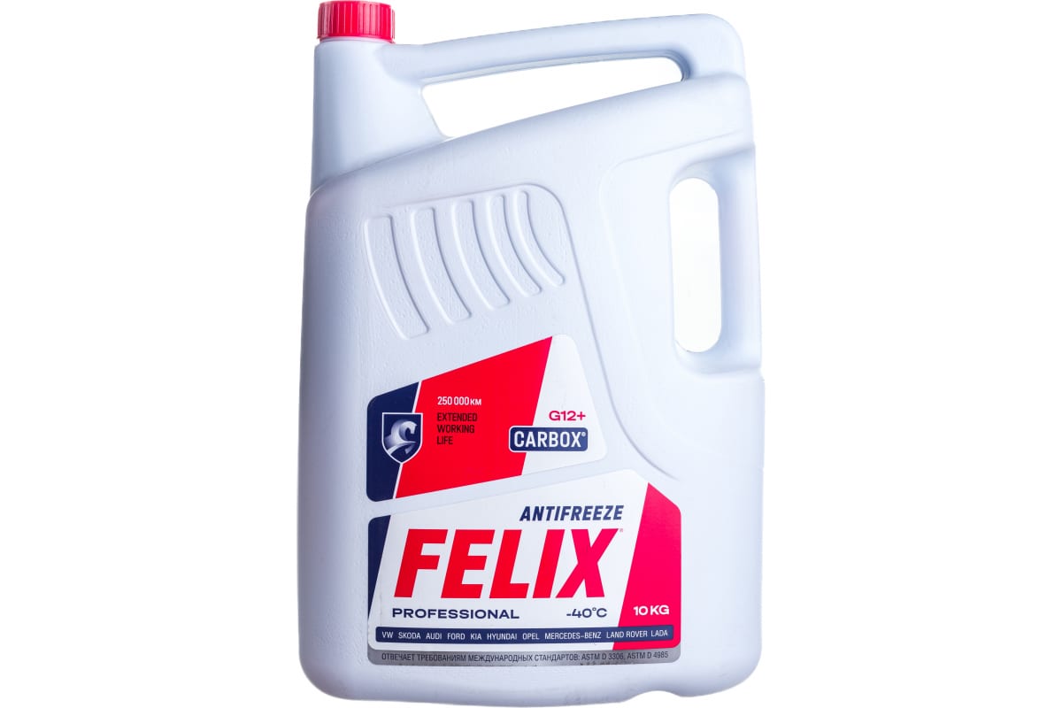 Антифриз красный -40С G-12+ Carbox OAT FELIX, в п/э кан.10кг