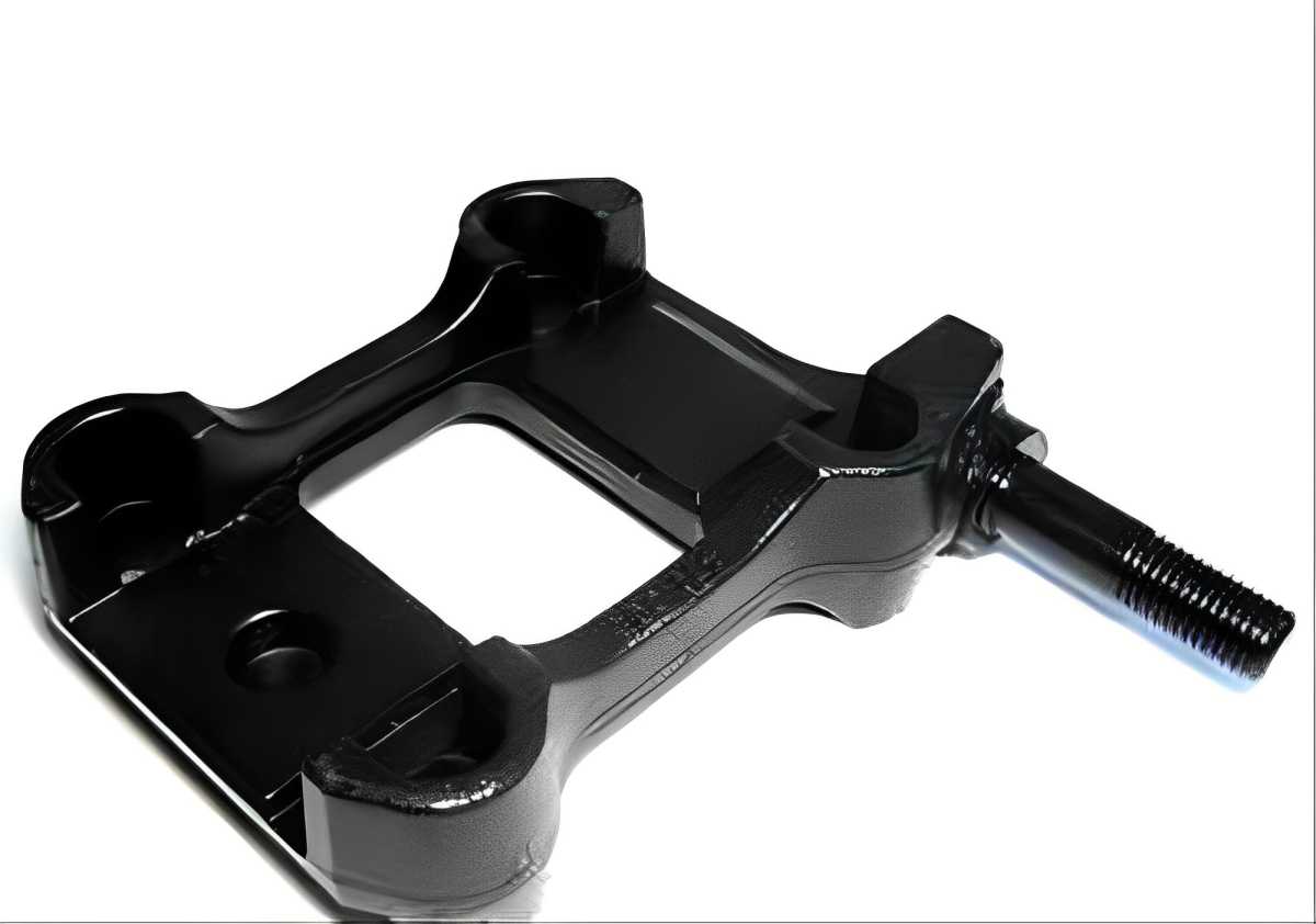 Опорная пластина рессоры левая с креплением под амортизатор 180.22169 (BPW 0503221690)