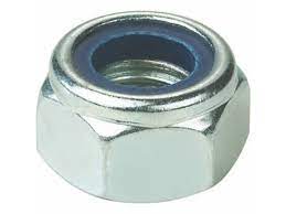 Гайка М12х1.5х8 с нейлоном низкая шестигранная оцинкованная 