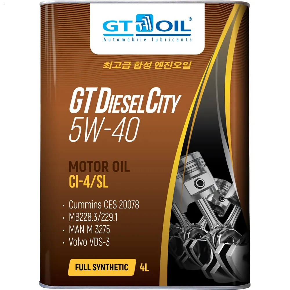 GT OIL синтетическое моторное масло GT Diesel City SAE 5w40 API CI-4/SL (канистра 4л)