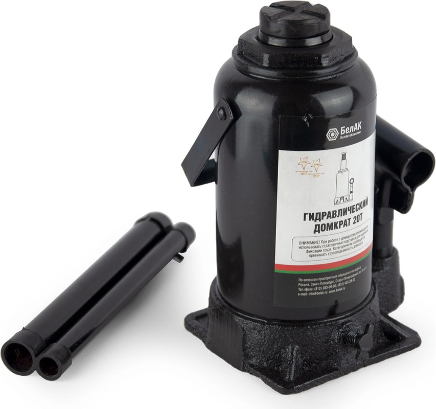 Домкрат гидравлический бутылочный 20т подьем 215-400мм БелАК